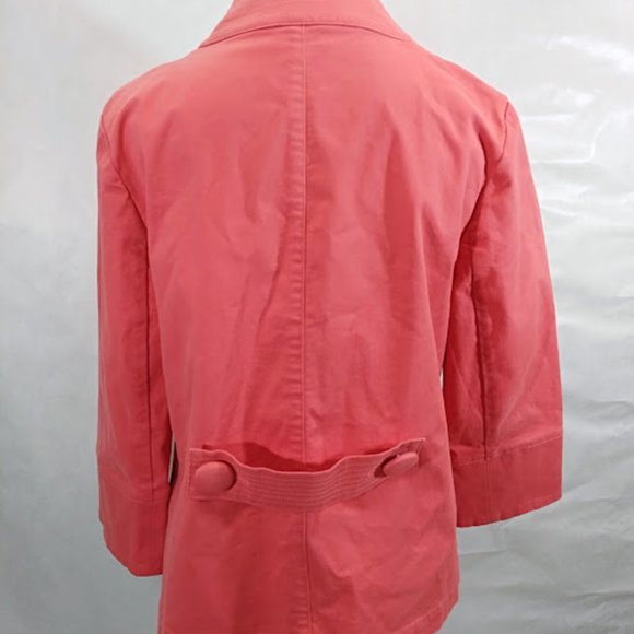 Talbots Coral Swing Jacket‎ 3/4 Length Sleeve Unlined Women's Size S - Picture 2 of 6